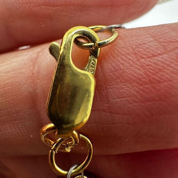 21" RONDELLE faceted, graduated AMBER beaded necklace w/ a 14kt GF clasp! - Picture 7 of 15